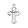 Cross wireframe byzantine pendant - Size 16.3x26mm
