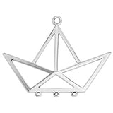 Boat origami 80mm pendant with 3 eyes - Size 79x59.5mm