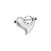 Bead frame 6mm heart 2mm - Size 13x12mm - Hole 2mm