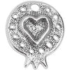 Pomegranate with heart hammered 46mm - Size 38.6x45.8mm