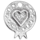 Pomegranate with heart hammered 78mm - Size 65x77.5mm