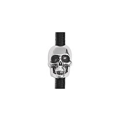 Skull bead for 3mm - Size 6.3x10mm - Hole 3mm