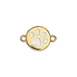 Motif paw stamp with 2 rings - Size 16.6x11.6mm