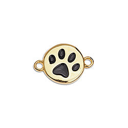 Motif paw stamp with 2 rings - Size 16.6x11.6mm