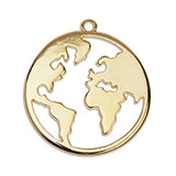 Motif Earth wire 25mm pendant - Size 24.4x27.5mm