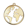 Motif Earth wire 25mm pendant - Size 24.4x27.5mm