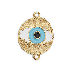 Eye with grains with 2 rings - Size 17.4x24.4mm
