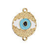 Eye with grains with 2 rings - Size 17.4x24.4mm