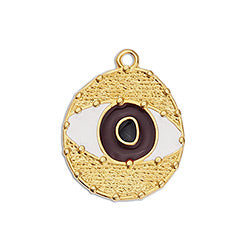 Eye with grains pendant - Size 17.3x21.9mm