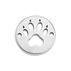 Round perforated paw motif with 2 holes - Size 19.5x19.5mm