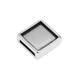 Square Setting 12x12mm for 10x2.5mm - Size 14.5x14.3mm - Hole 10x2.5mm