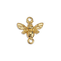 Bee with 2 rings - Size 15.1x16.3mm