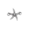 Starfish motif with grains with 2 rings - Size 17.7x14.3mm