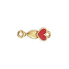 Heart lips fish motif with 2 rings - Size 17.2x6.6mm