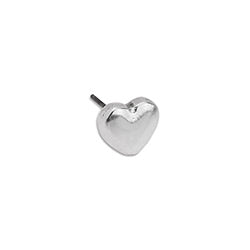 Earring Heart with titanium pin - Size 9.1x8.1mm