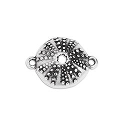 Sea urchin motif 15mm with 2 rings - Size 19.9x14.8mm