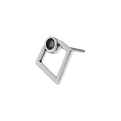 Wireframe diamond earring 14mm fb ss12 titan pin - Size 13.2x13.5mm