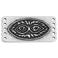 Rect. talisman eye with 10 holes - Size 33.2x15.9mm