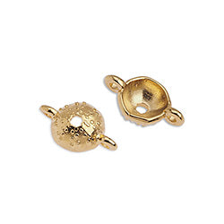 Sea Urchin motif slider 9mm with 2 rings for 1.5mm - Size 8.4x14.5mm - Hole 1.5mm