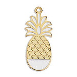 Pineapple motif 30mm pendant - Size 12.6x30.2mm