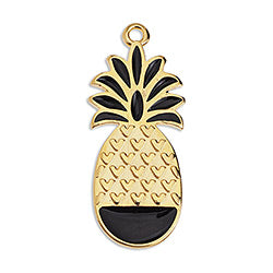 Pineapple motif 30mm pendant - Size 12.6x30.2mm