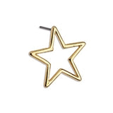 Star wire earring with titanium pin - Size 18.3x18mm