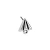 Triangle earring paper shuttle with 1 ring - Size 9.7x11mm