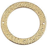 Flat hoop with jagged surface 39mm 2 holes - Size 38.8x38.8mm