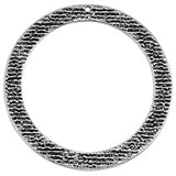 Flat hoop with jagged surface 55mm 1 hole - Size 53.6x54.6mm
