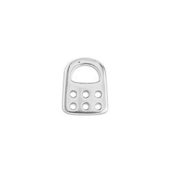 Basic part padlock toggle clasp 6 holes - Size 9x12.1mm