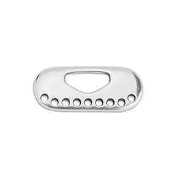 Basic part oval toggle clasp 9 holes - Size 9.2x21.8mm - Hole 1.3mm