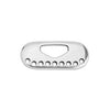 Basic part oval toggle clasp 9 holes - Size 9.2x21.8mm - Hole 1.3mm