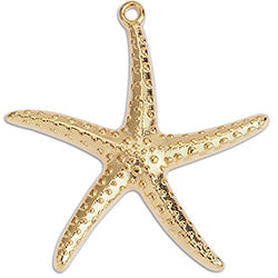 Starfish textured 35mm pendant - Size 34x35mm