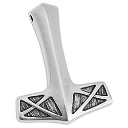 Viking hammer motif 2mm pendant - Size 28.6x36.6mm - Hole 2mm