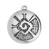 Aztec symbol pendant - Size 24.5x28.2mm