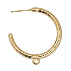 Earring hoop 29mm with 1 ring titanium pin - Size 27x29mm