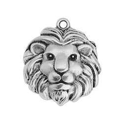 Lion's head pendant - Size 22.2x25.6mm