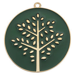 Disc with tree 54mm - Size 54x58mm