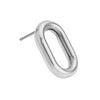 Earring oval link with titanium pin - Size 13x21mm