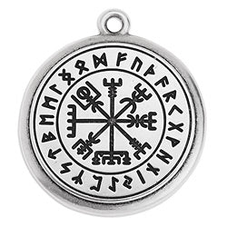 Vikings compass motif pendant - Size 29.4x33.4mm