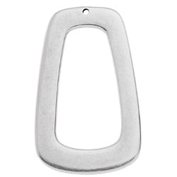 Rounded trapeze component with 1 hole - Size 28.8x46.1mm