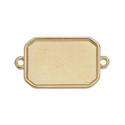 Rectangular motif 15mm with 2 rings - Size 26.9x14.7mm