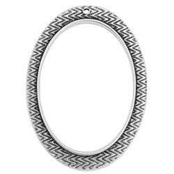 Oval ring 55mm with pattern with 1 hole - Size 39.7x54.6mm