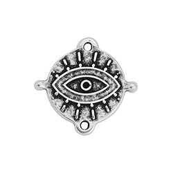 Round motif ancient style eye with 2 rings - Size 21.2x20.4mm