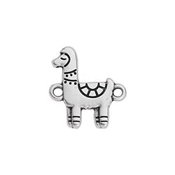 Ethnic llama sketch with 2 rings - Size 16.9x15.77mm