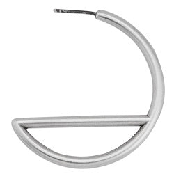 Earring hoop geometric with titanium pin - Size 38x40mm