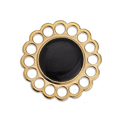 Round daisy setting for flat back 12mm - Size 23.85x23.85mm