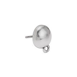 Sphere earring with titanium pin - Size 9.85x12.6mm
