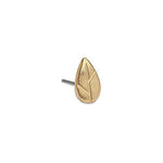 Earring leaf with titanium pin - Size 6.1x10.1mm