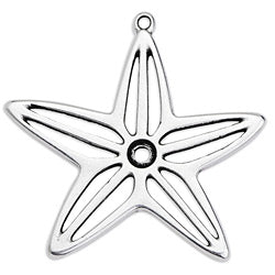 Starfish motif wireframe ss16 pendant - Size 36.7x34.7mm